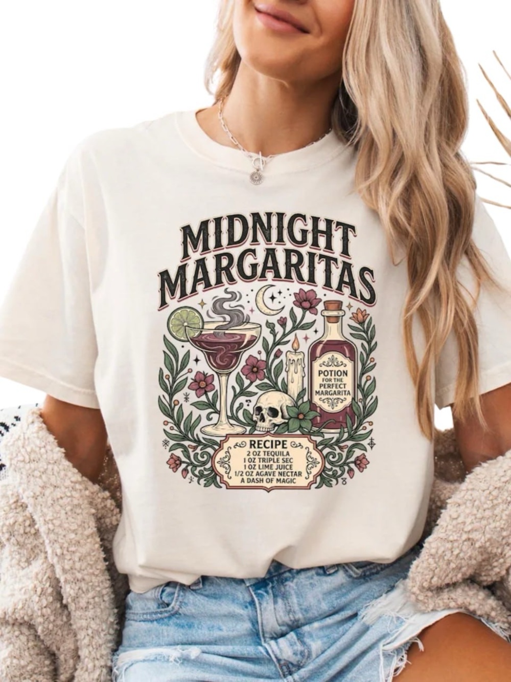 Cream Midnight Margaritas Graphic Tee